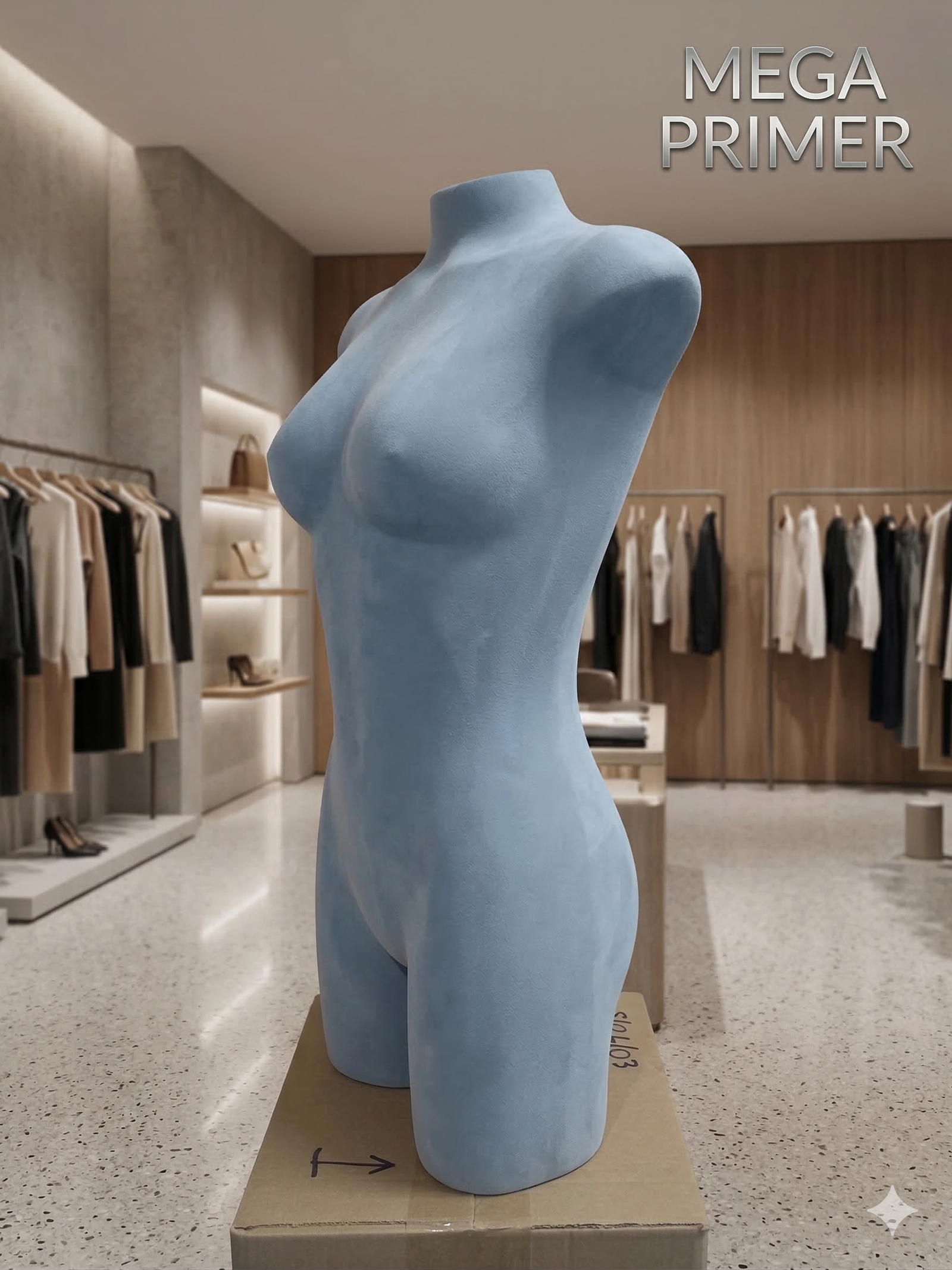 Manequim Feminino Busto Perninha Aveludado ECO04!!! - Imagem 4